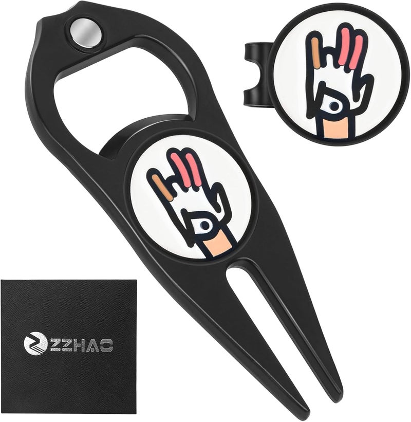 ZZHAO Golf Divot Tool and Golf Ball Marker, Divot Repair Tool，Golf Accessories for Men, Funny Gifts for Men, Tools for Men - Image 1